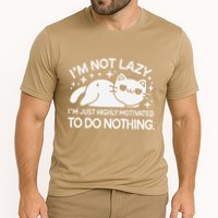 Lazy Vs I’M Just Highly Motivated To Do Nothing Funny Cat Performance Shirt