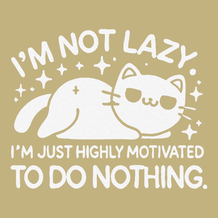 Lazy Vs I’M Just Highly Motivated To Do Nothing Funny Cat Performance Shirt