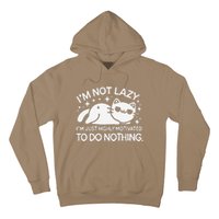 Lazy Vs I’M Just Highly Motivated To Do Nothing Funny Cat Hoodie