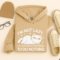 Lazy Vs I’M Just Highly Motivated To Do Nothing Funny Cat Hoodie