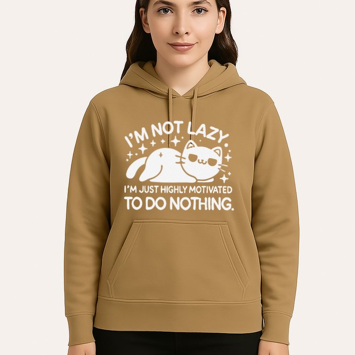 Lazy Vs I’M Just Highly Motivated To Do Nothing Funny Cat Hoodie