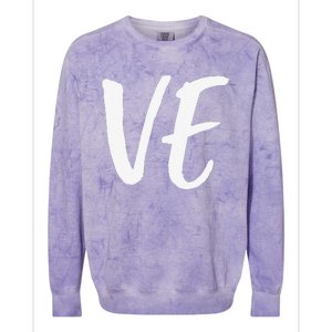 LO VE Love Matching Couple Husband Wife Valentine's Day Gift Colorblast Crewneck Sweatshirt