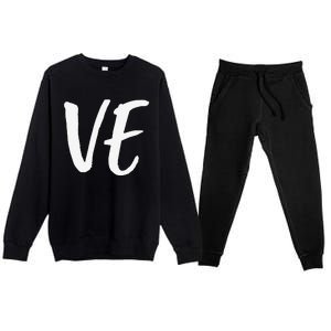 LO VE Love Matching Couple Husband Wife Valentine's Day Gift Premium Crewneck Sweatsuit Set