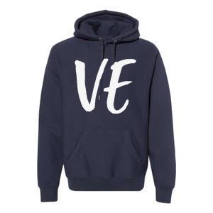 LO VE Love Matching Couple Husband Wife Valentine's Day Gift Premium Hoodie