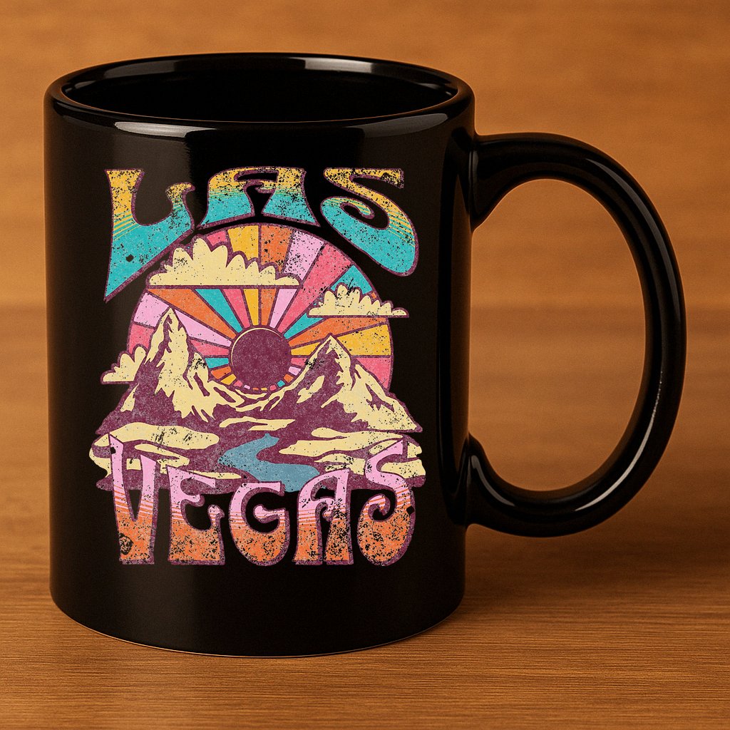 Las Vegas 11oz C Handle Ceramic Mug