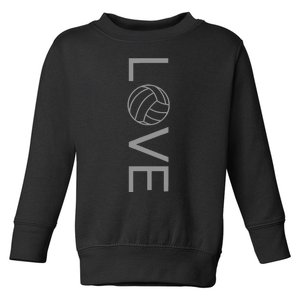 Love Volleyball Toddler Sweatshirt