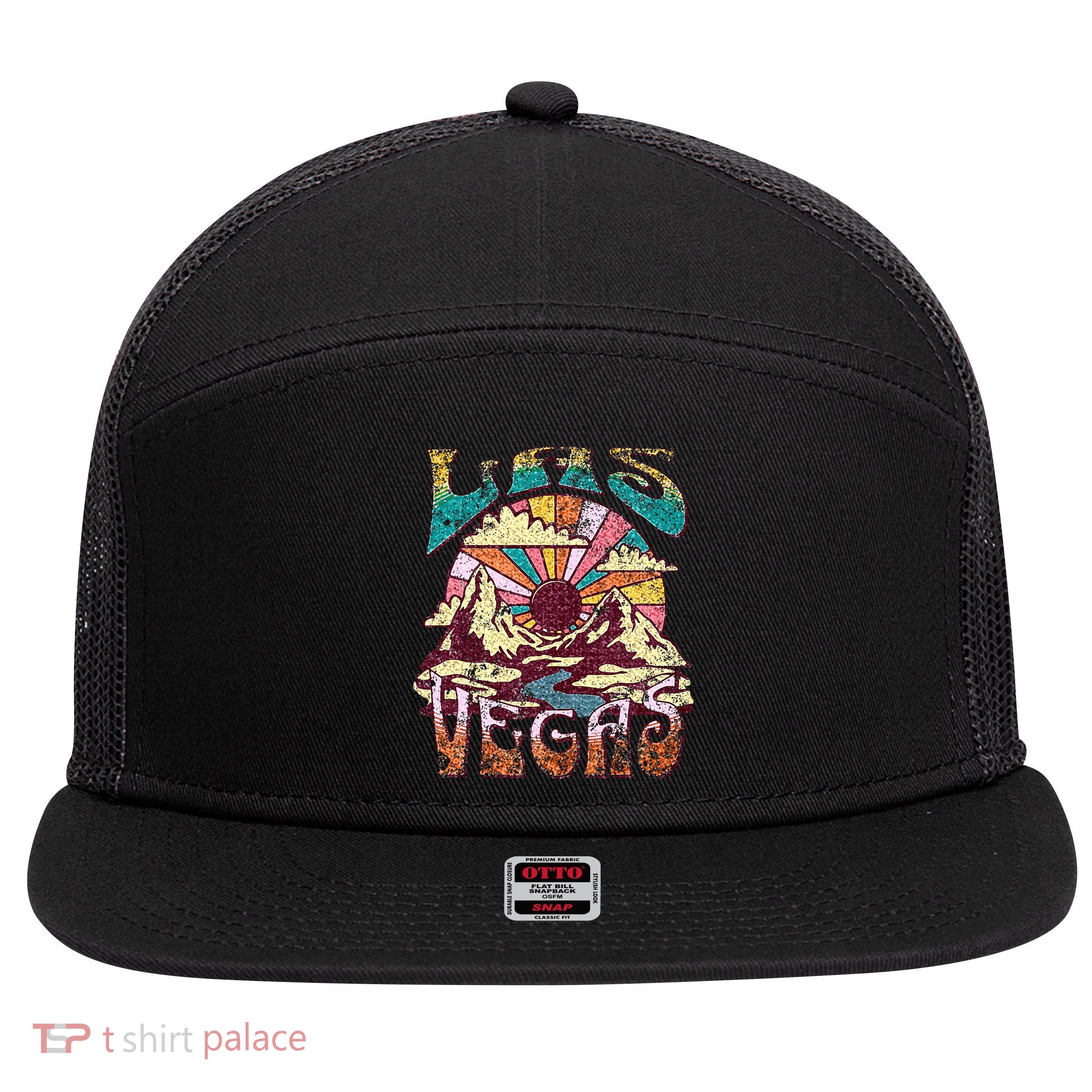 Las Vegas 7 Panel Mesh Trucker Snapback Hat