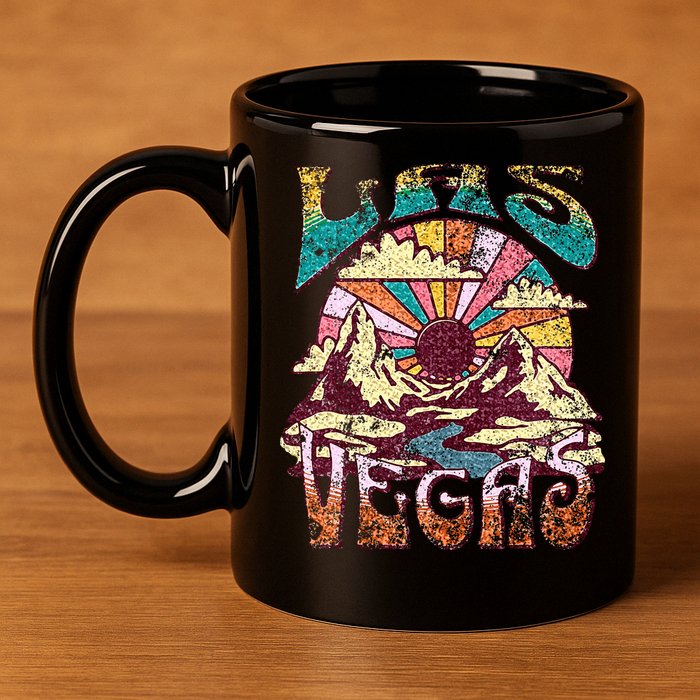Las Vegas 11oz C Handle Ceramic Mug