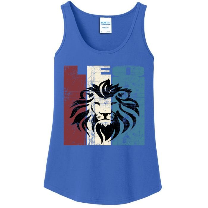 Leo Vintage Leo Retro Distressed Great Gift Ladies Essential Tank