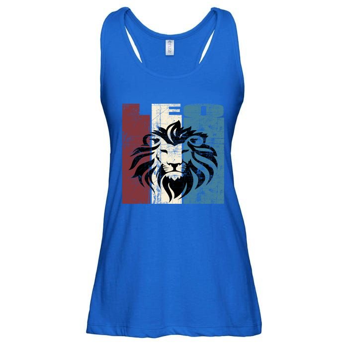 Leo Vintage Leo Retro Distressed Great Gift Ladies Essential Flowy Tank