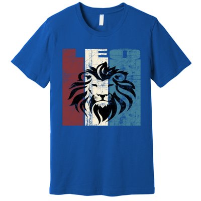 Leo Vintage Leo Retro Distressed Great Gift Premium T-Shirt