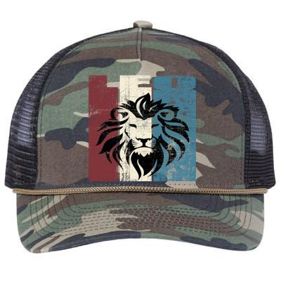 Leo Vintage Leo Retro Distressed Great Gift Retro Rope Trucker Hat Cap