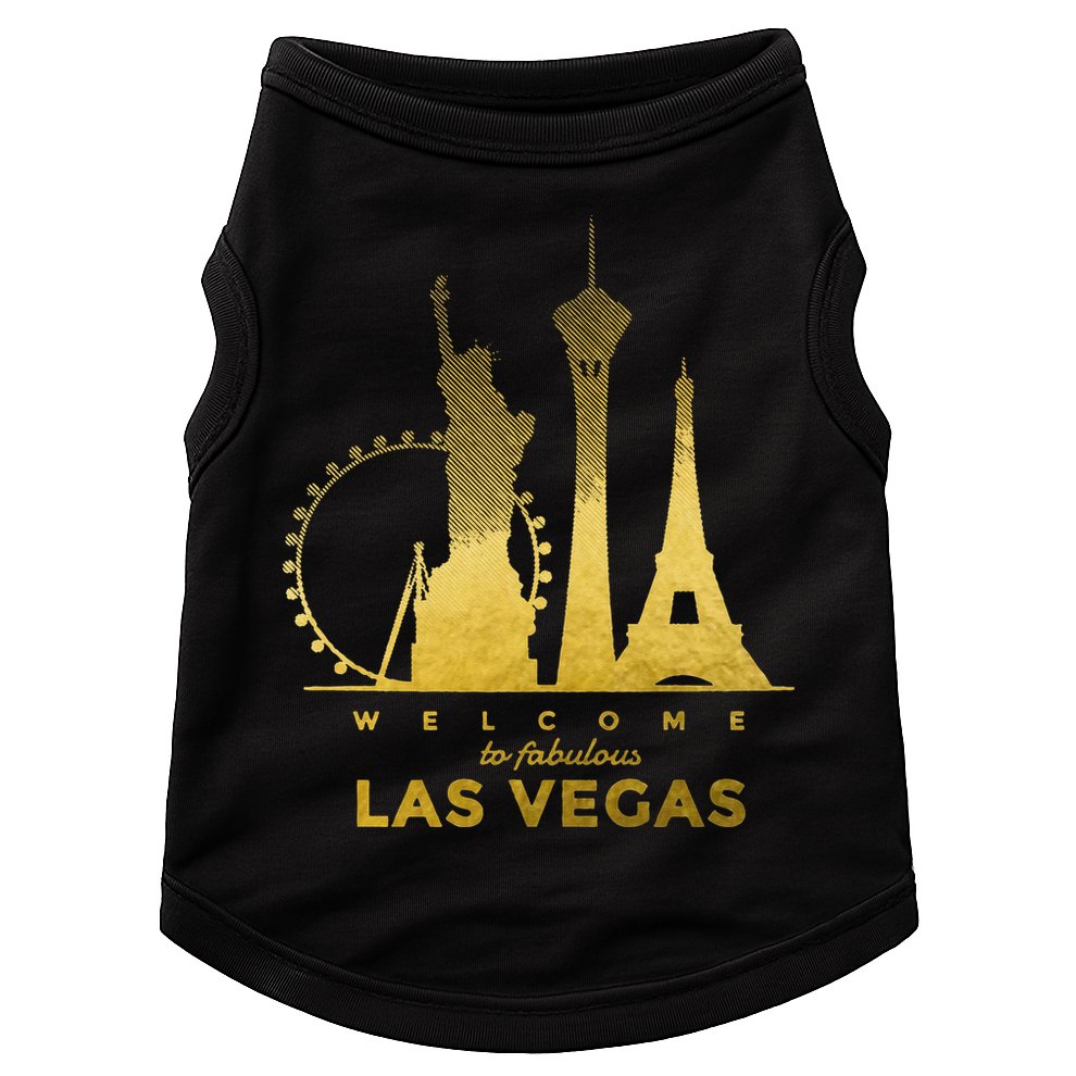 Las Vegas Nevada Vintage Retro Las Vegas Skyline Doggie Tank