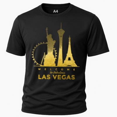 Las Vegas Nevada Vintage Retro Las Vegas Skyline Performance Shirt