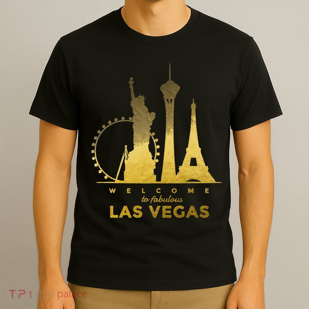 Las Vegas Nevada Vintage Retro Las Vegas Skyline T-Shirt