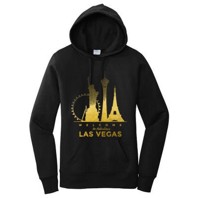 Las Vegas Nevada Vintage Retro Las Vegas Skyline Women's Pullover Hoodie