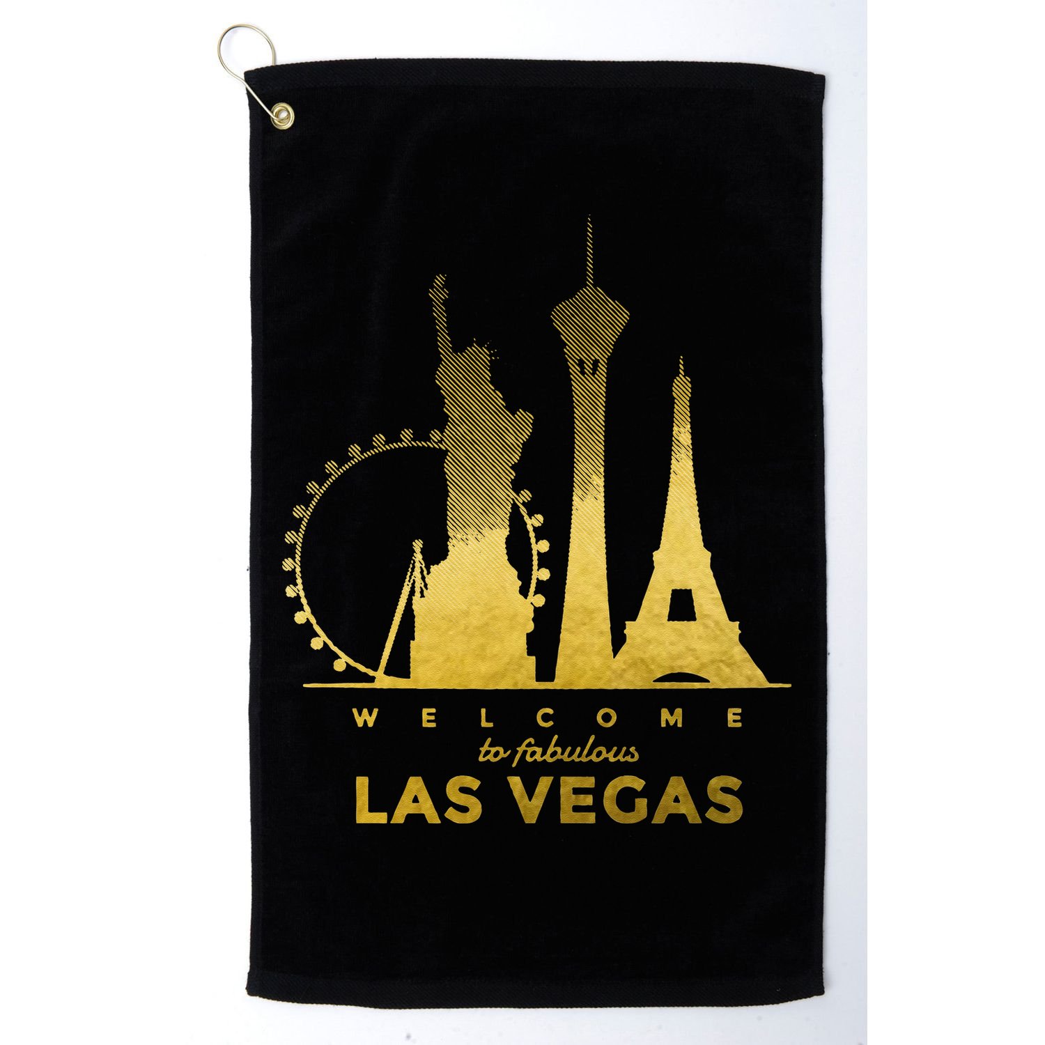 Las Vegas Nevada Vintage Retro Las Vegas Skyline Golf Towel