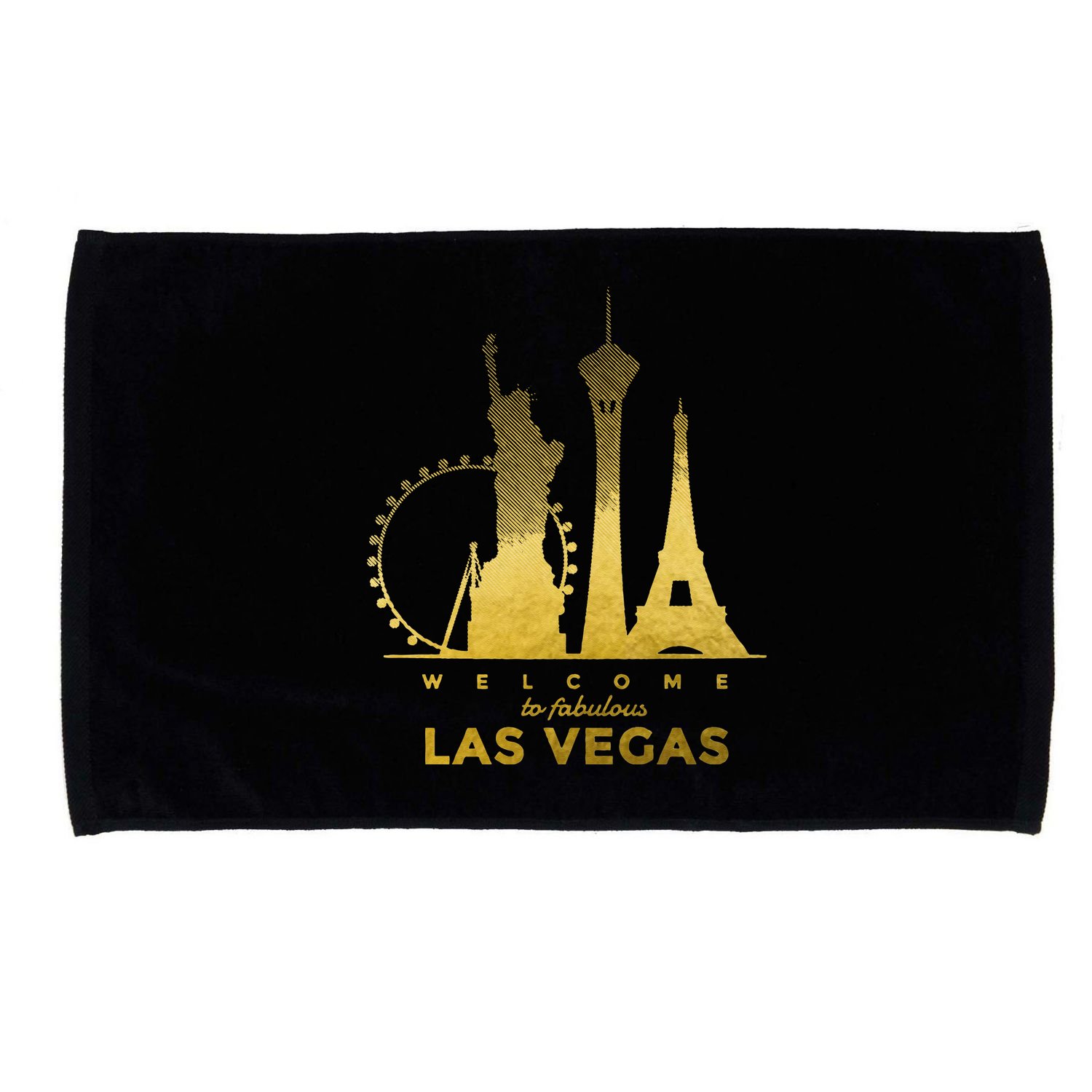 Las Vegas Nevada Vintage Retro Las Vegas Skyline Microfiber Hand Towel