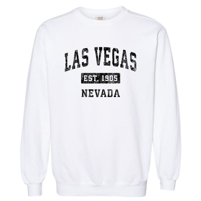 Las Vegas Nevada Nv Vintage Established Sports Design Garment-Dyed Sweatshirt