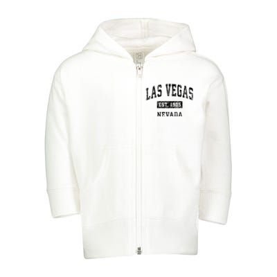 Las Vegas Nevada Nv Vintage Established Sports Design Toddler Zip Fleece Hoodie