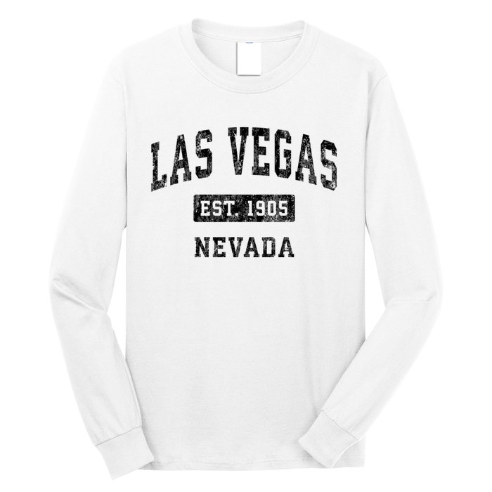 Las Vegas Nevada Nv Vintage Established Sports Design Long Sleeve Shirt