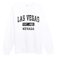 Las Vegas Nevada Nv Vintage Established Sports Design Premium Crewneck Sweatshirt