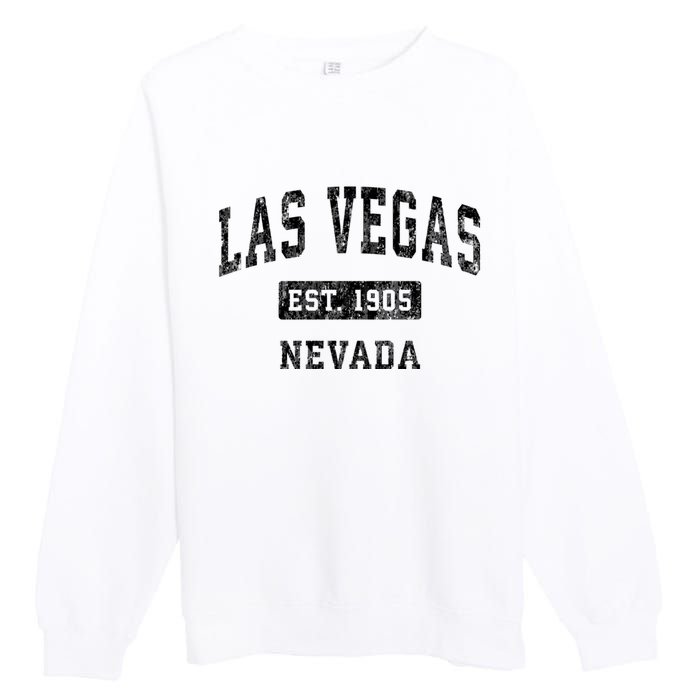 Las Vegas Nevada Nv Vintage Established Sports Design Premium Crewneck Sweatshirt