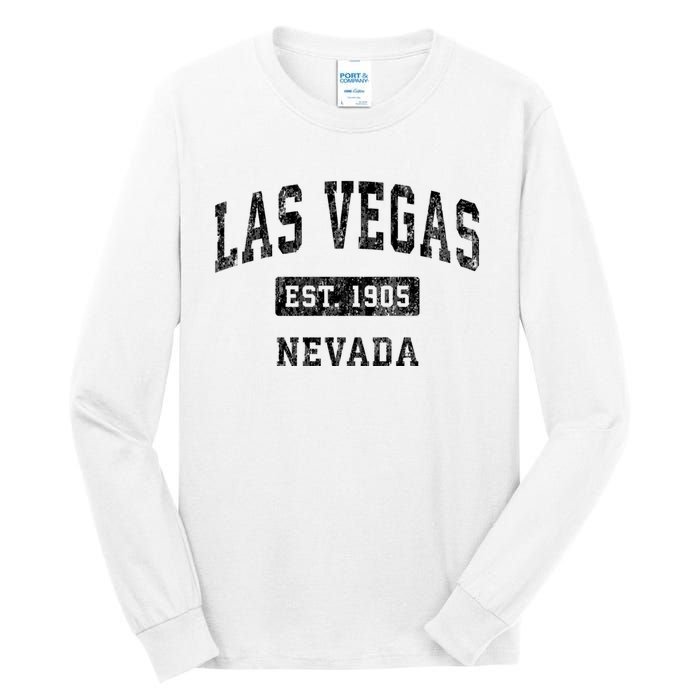 Las Vegas Nevada Nv Vintage Established Sports Design Tall Long Sleeve T-Shirt