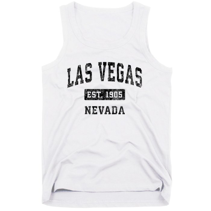 Las Vegas Nevada Nv Vintage Established Sports Design Tank Top