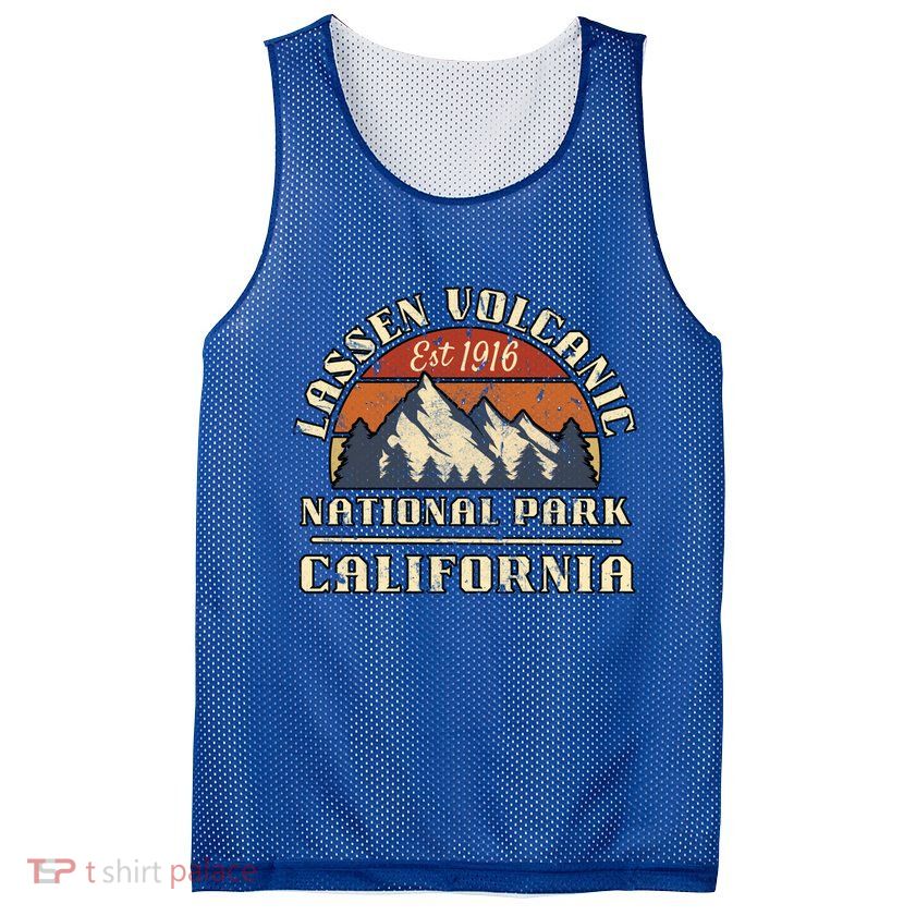 Lassen Volcanic National Park California Mountain Hiking Gift Mesh Reversible Basketball Jersey Tank
