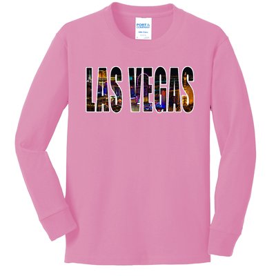 Las Vegas Nevada Urban Skyline Photography Kids Long Sleeve Shirt