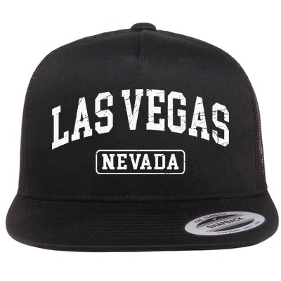 Las Vegas Nevada Retro Worn Style Design Classic Flatbill Hat