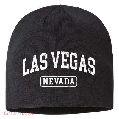 Las Vegas Nevada Retro Worn Style Design Classic Sustainable Beanie