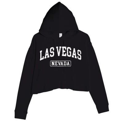 Las Vegas Nevada Retro Worn Style Design Classic Crop Fleece Hoodie