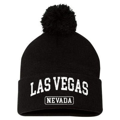 Las Vegas Nevada Retro Worn Style Design Classic Pom Pom 12in Knit Beanie