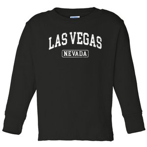 Las Vegas Nevada Retro Worn Style Design Classic Toddler Long Sleeve Shirt