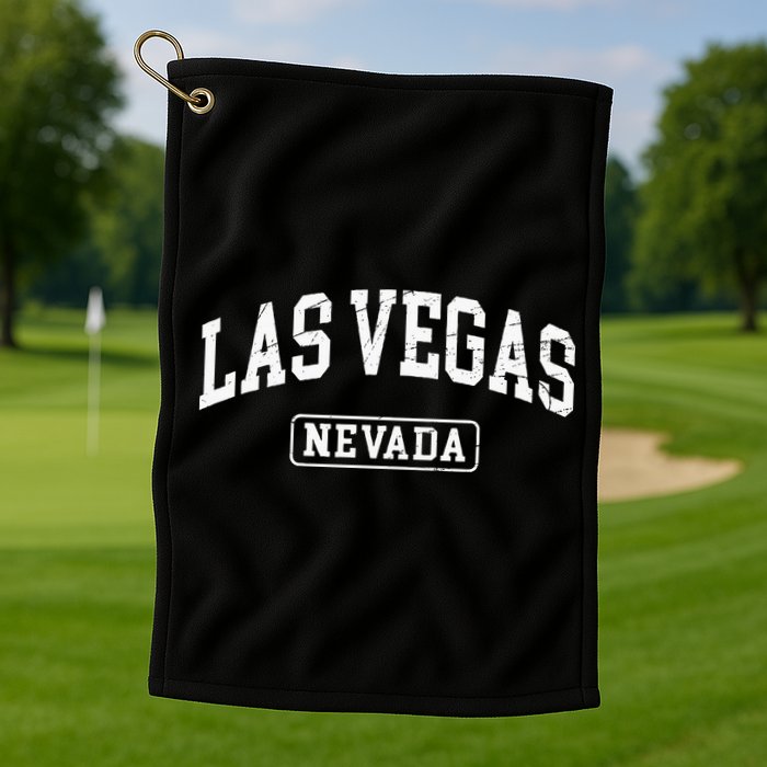 Las Vegas Nevada Retro Worn Style Design Classic Golf Towel