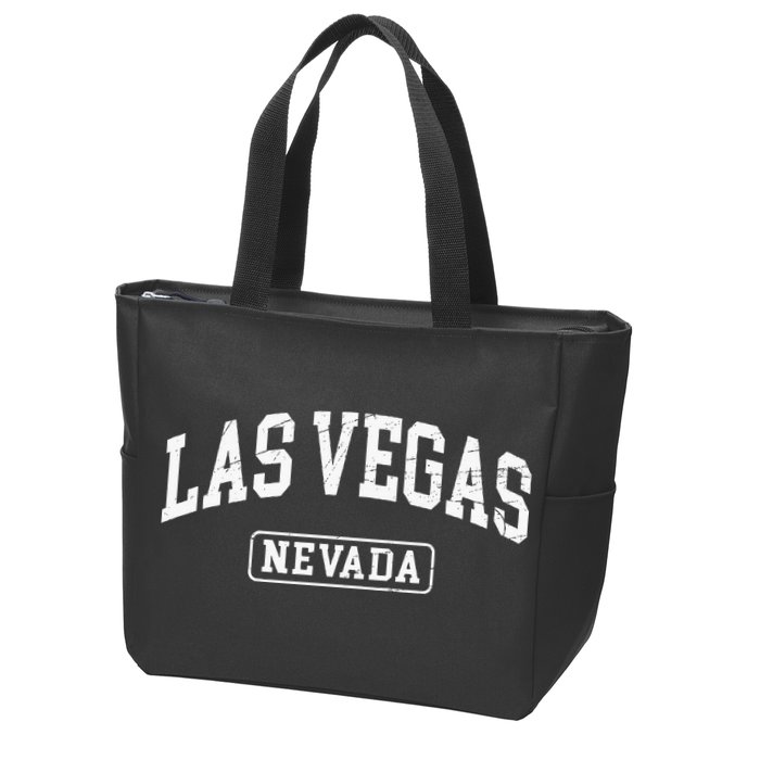 Las Vegas Nevada Retro Worn Style Design Classic Zip Tote Bag