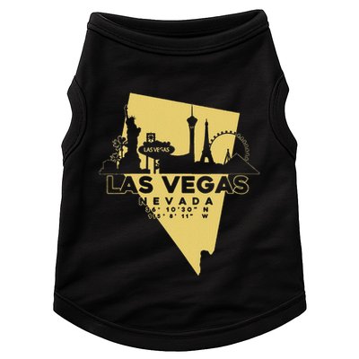 Las Vegas Nevada Skyline Gps Coordinates Doggie Tank