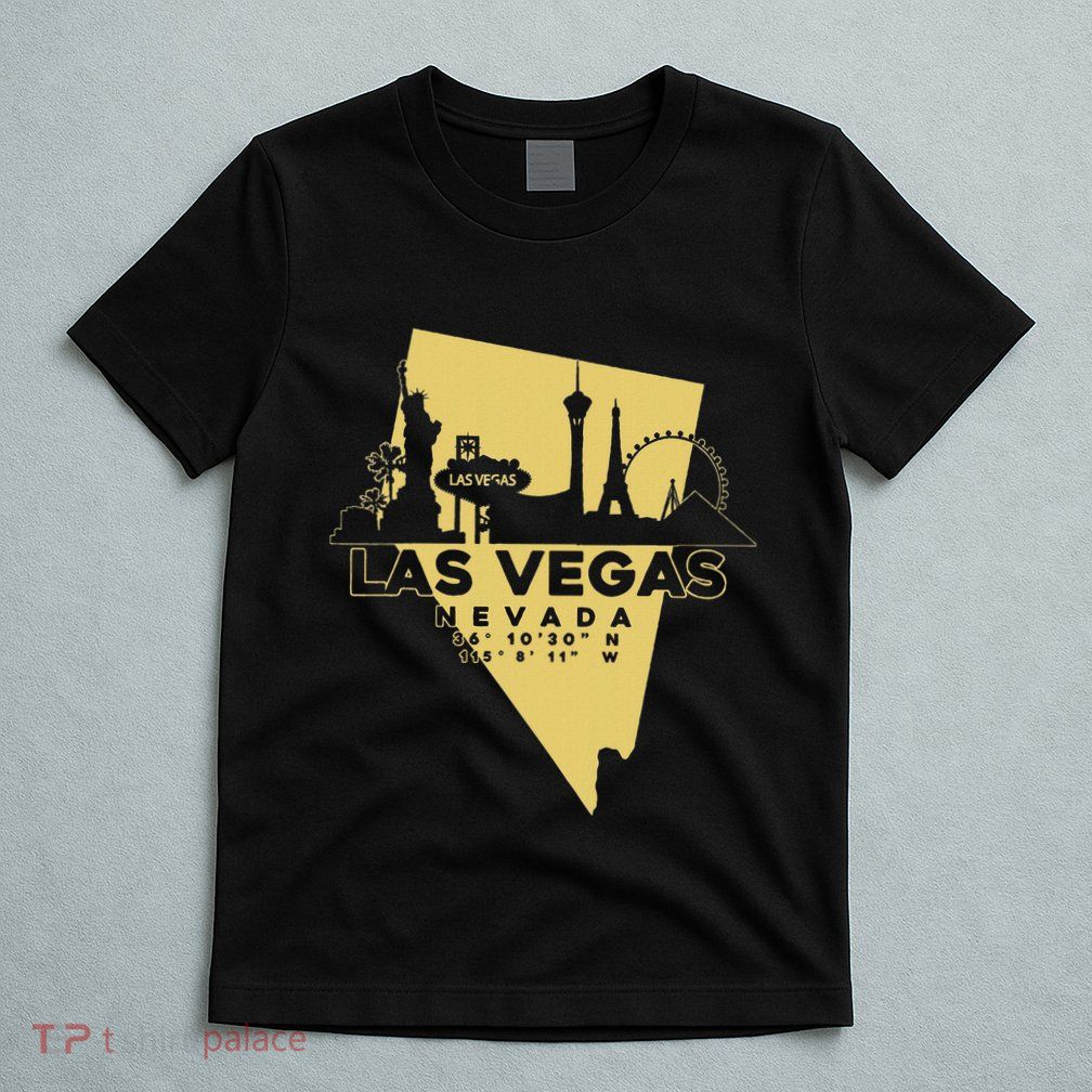 Las Vegas Nevada Skyline Gps Coordinates T-Shirt