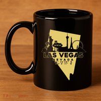 Las Vegas Nevada Skyline Gps Coordinates 11oz C Handle Ceramic Mug