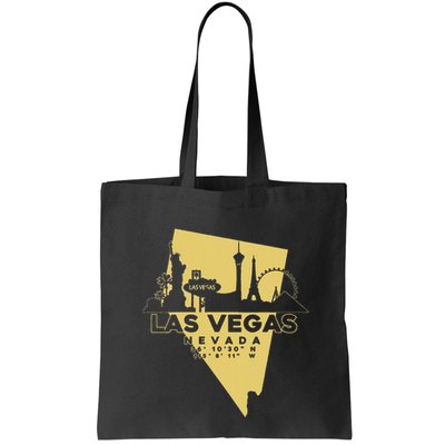 Las Vegas Nevada Skyline Gps Coordinates Bag