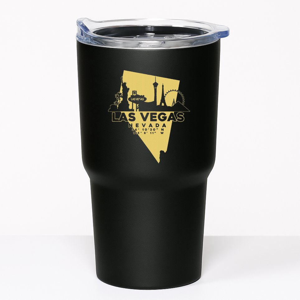 Las Vegas Nevada Skyline Gps Coordinates Tumbler
