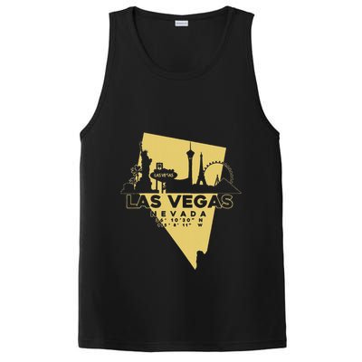 Las Vegas Nevada Skyline Gps Coordinates PosiCharge Competitor Tank