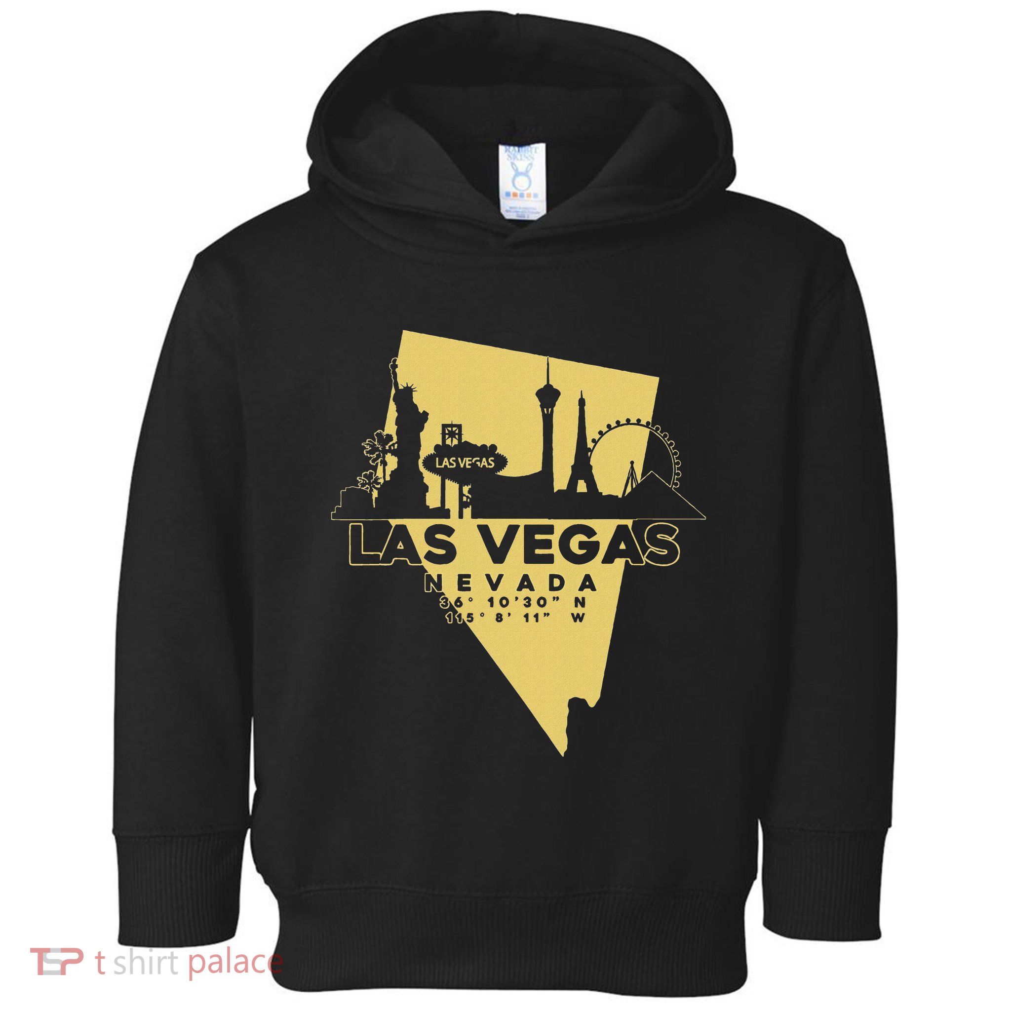 Las Vegas Nevada Skyline Gps Coordinates Toddler Hoodie