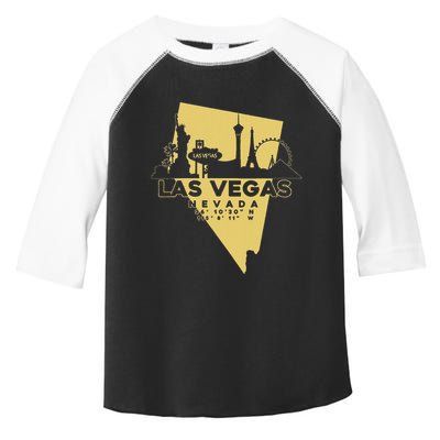 Las Vegas Nevada Skyline Gps Coordinates Toddler Fine Jersey T-Shirt