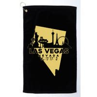 Las Vegas Nevada Skyline Gps Coordinates Golf Towel