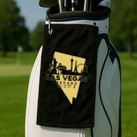 Las Vegas Nevada Skyline Gps Coordinates Golf Towel