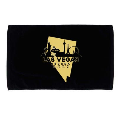 Las Vegas Nevada Skyline Gps Coordinates Microfiber Hand Towel