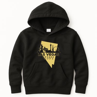 Las Vegas Nevada Skyline Gps Coordinates Kids Hoodie